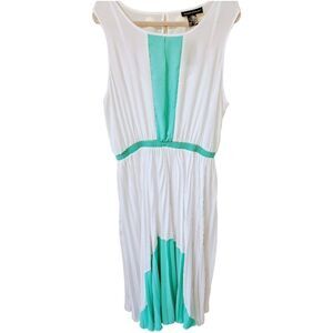 ASHLEY STEWART Plus Size Two Toned MINT Green & White Maxi Dress 18/20